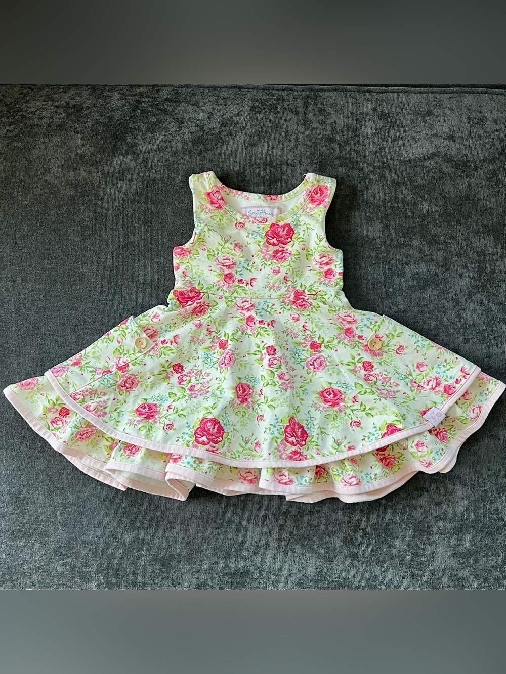 SweetHoney Girls Hazel Dress in Floral Print Size 12 Months